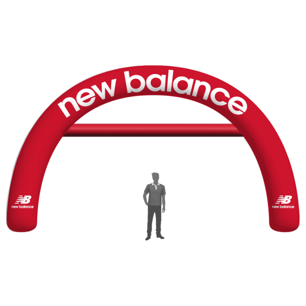 Curved inflatable arch