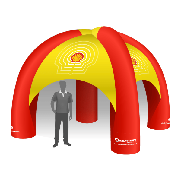 Inflatable tent 4 legs removable curtain