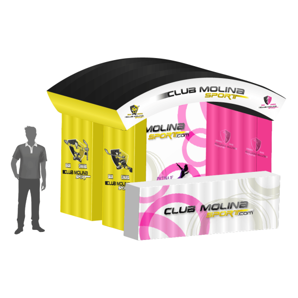 Inflatable kiosk stand
